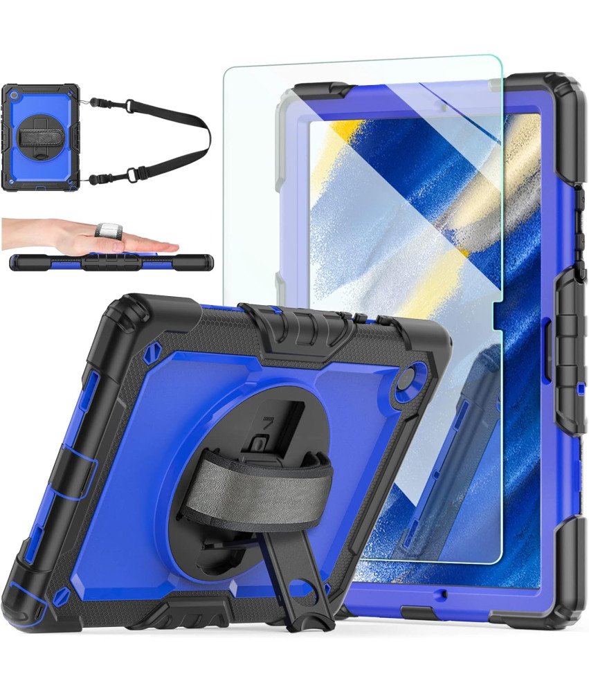Etui do iPad Air 3/Pro 10.5” z Podstawką i Paskiem na Ramię Niebieskie