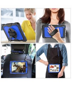 Etui do iPad Air 3/Pro 10.5” z Podstawką i Paskiem na Ramię Niebieskie