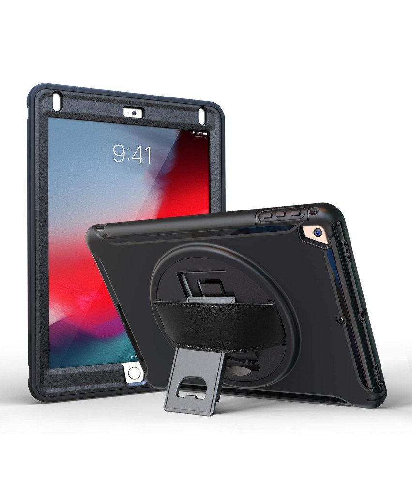 Etui do iPad Air 2/Air/Pro 9.7" Pancerne z Obrotową Podstawką Czarne