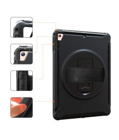 Etui do iPad Air 2/Air/Pro 9.7" Pancerne z Obrotową Podstawką Czarne