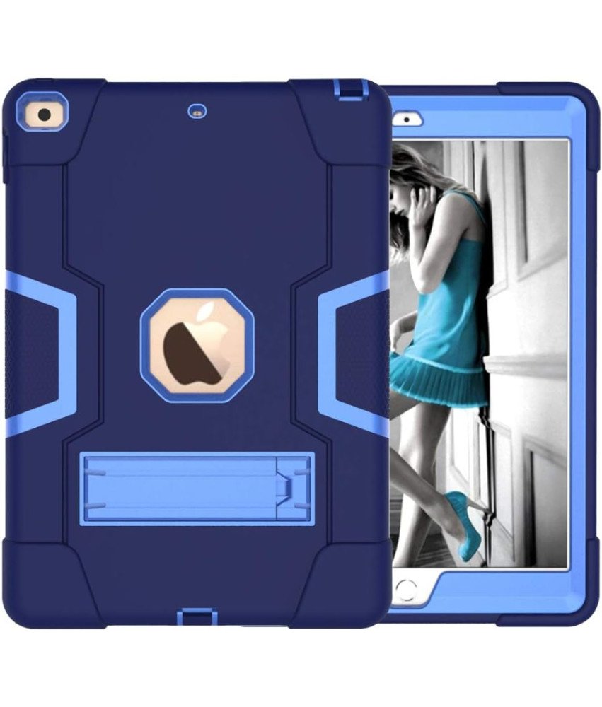Etui do iPad 6/5 9.7" Pancerne z Podstawką Niebieskie