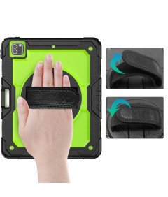 Ohišje za iPad Pro 5/4 12,9" s stojalom in naramnico Zeleno