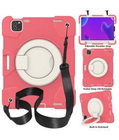 Etui do iPad Pro 11/Air 5/4 z Podstawką i Paskiem na Ramię Różowe