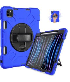 Ohišje za iPad Pro 5/4/3 12,9" stojalo in držalo za pisalo Modro