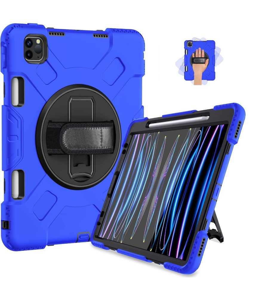 Etui do iPad Pro 5/4/3 12.9" Podstawka i Miejsce na Rysik Niebieskie