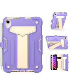 Ohišje za iPad Mini 6 8,3" s stojalom in držalom za pisalo Vijolična