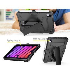 Ohišje za iPad Mini 6 8,3" s stojalom in držalom za pisalo Črno