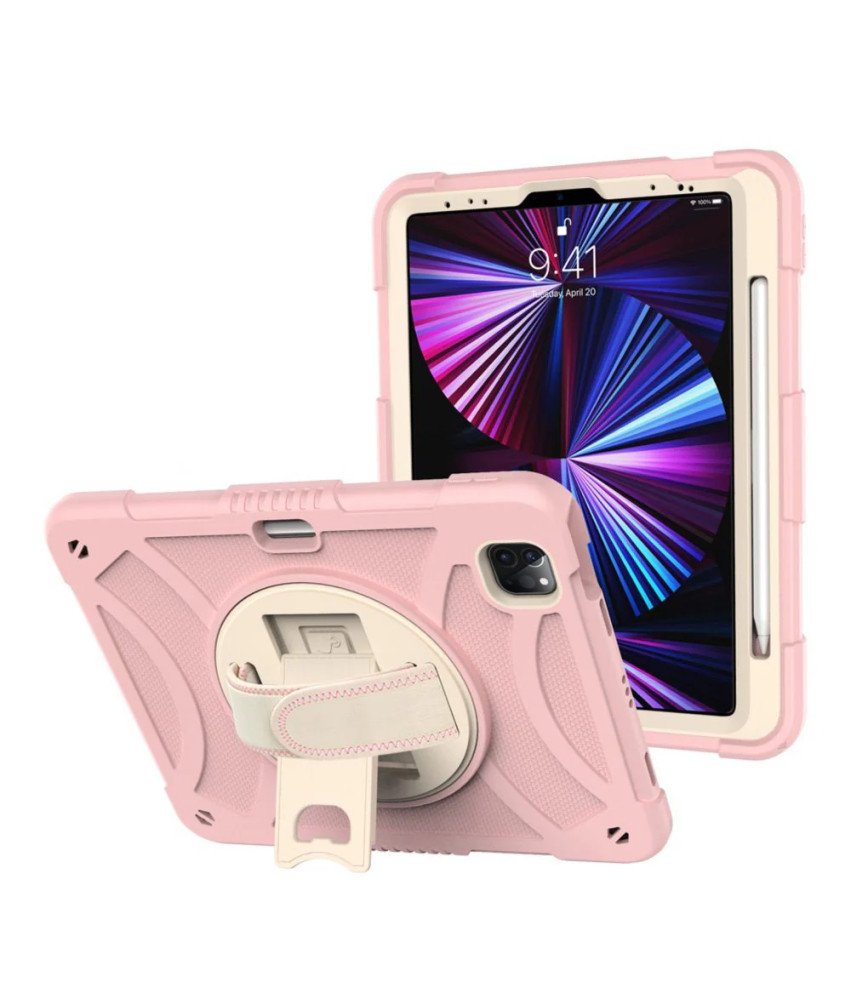 Ohišje za iPad Air 4/5 10,9" s stojalom in držalom za pisalo Roza