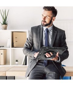 Ohišje za iPad Air 4/5 10,9" s stojalom in držalom za pisalo Črno