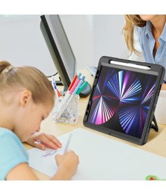 Ohišje za iPad Air 4/5 10,9" s stojalom in držalom za pisalo Črno