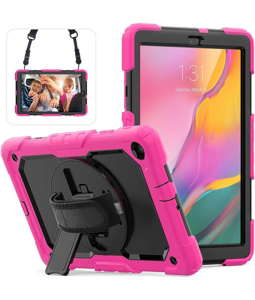 Etui do Samsung Galaxy Tab A7 Lite 8,7" Podstawka Pas na Ramię Różowe