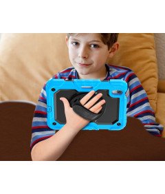 Etui do iPad Mini 6 8.3" z Podstawką i Paskiem na Ramię Niebieskie