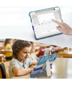 Etui do iPad Pro 5/4/3 12.9" z Podstawką i Miejsce na Rysik Niebieskie