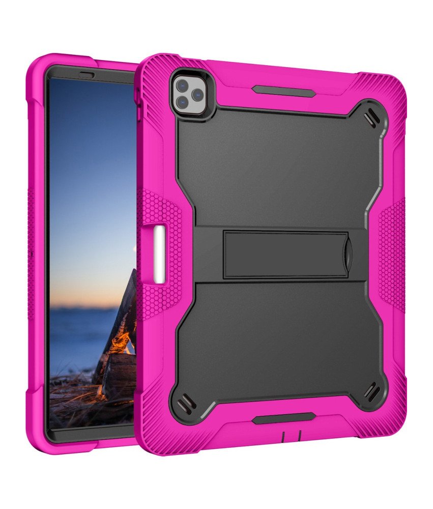 Ohišje za iPad Pro 5/4/3 12,9" s stojalom in držalom za pisalo Roza