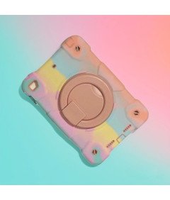 Pancerne Etui z Obrotową Podstawką do iPad mini 4/5 Generacji Tęczowe