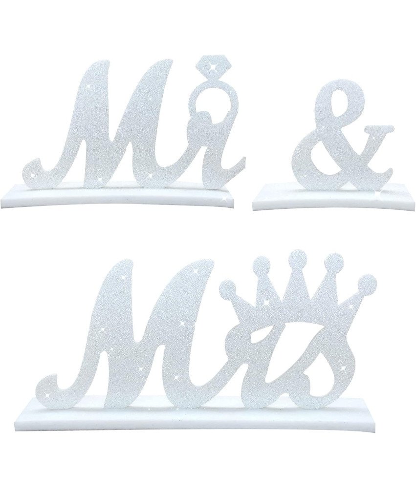 Dekoracja Stołu Ślubna Weselna Napis Pan Pani Wysoka Jakość Biała