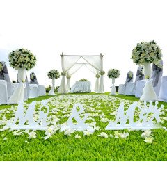 Dekoracja Stołu Ślubna Weselna Napis Pan Pani Wysoka Jakość Biała