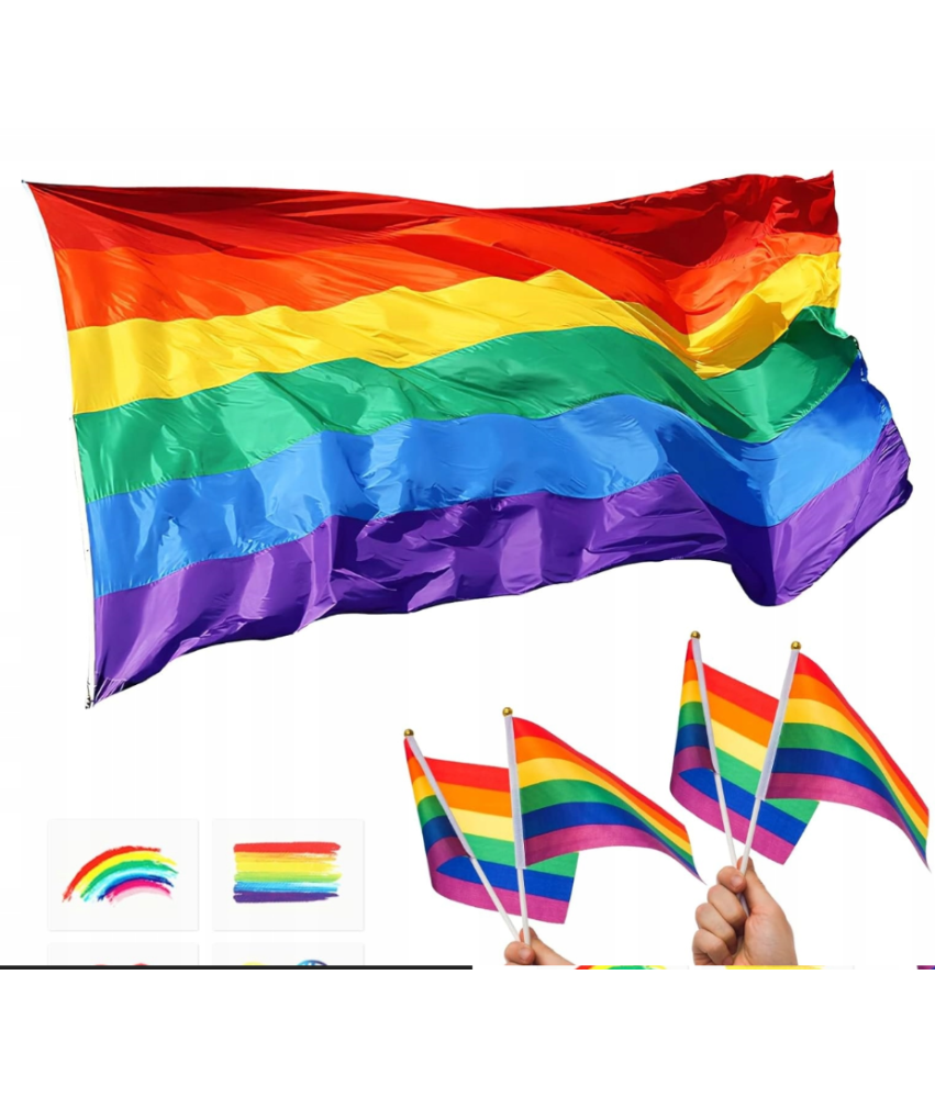 LGBT zastava 150x90cm mavrična zastava LGBTQ parada nalepke zastave