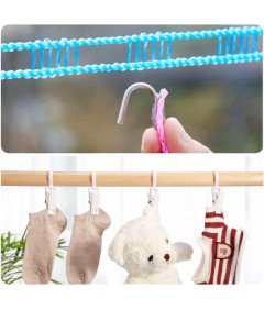 Przenośna Linka na Pranie 3m – Wiatroodporna do Wnętrz i na Zewnątrz