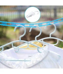 Przenośna Linka na Pranie 3m – Wiatroodporna do Wnętrz i na Zewnątrz