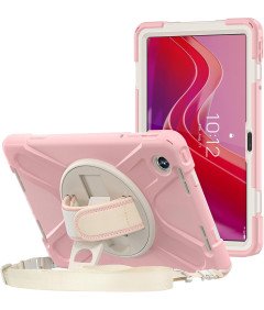 Etui do iPad Air 5/Air 4 10/9" z Podstawką i Paskiem na Ramię Różowe