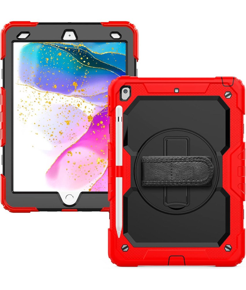 Etui do iPad Pro 12.9" z Podstawką i Paskiem na Ramię Czerwony