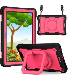 Etui do Amazon Fire HD 8/8 Plus z Podstawką i Paskiem na Ramię Różowy
