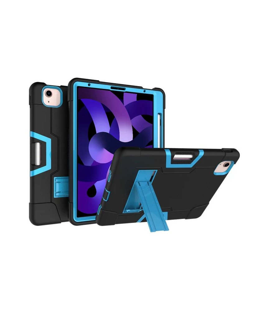 Etui do iPad Pro 5/4/3 12,9" Pancerne z Podstawką i Miejscem na Rysik Niebieskie