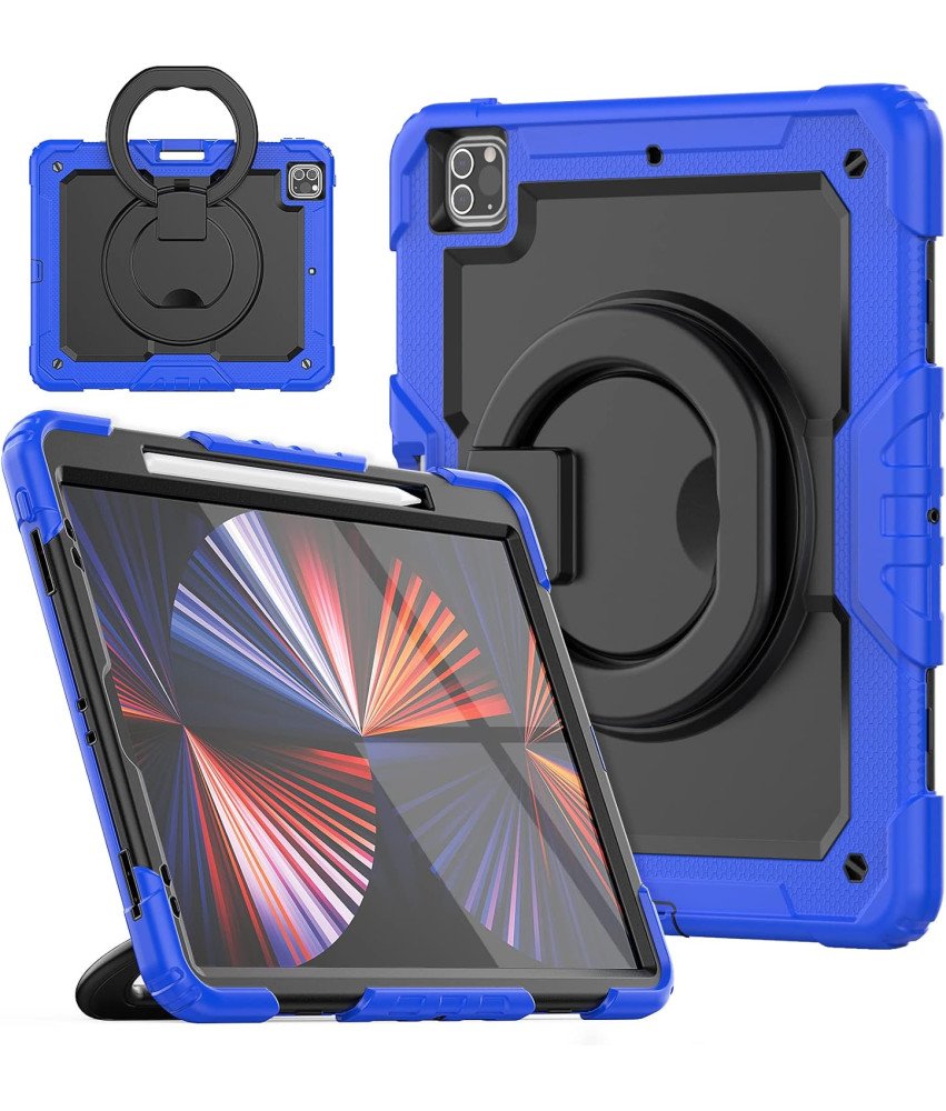 Etui do iPad Pro 5 12.9” z Podstawką i Paskiem na Ramię Niebieski