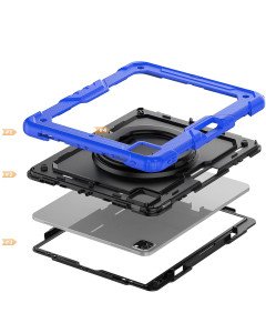 Etui do iPad Pro 5 12.9” z Podstawką i Paskiem na Ramię Niebieski