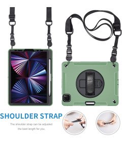 Etui do iPad Pro 3/2/1 11" z Podstawką i Paskiem na Ramię Zielony