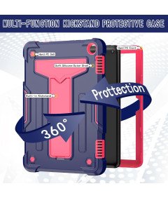 Etui do Samsung Galaxy Tab A8 10,5" z Podstawką Różowo-granatowe