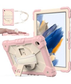 Ohišje za Samsung Galaxy Tab A 8" s stojalom in naramnico Roza