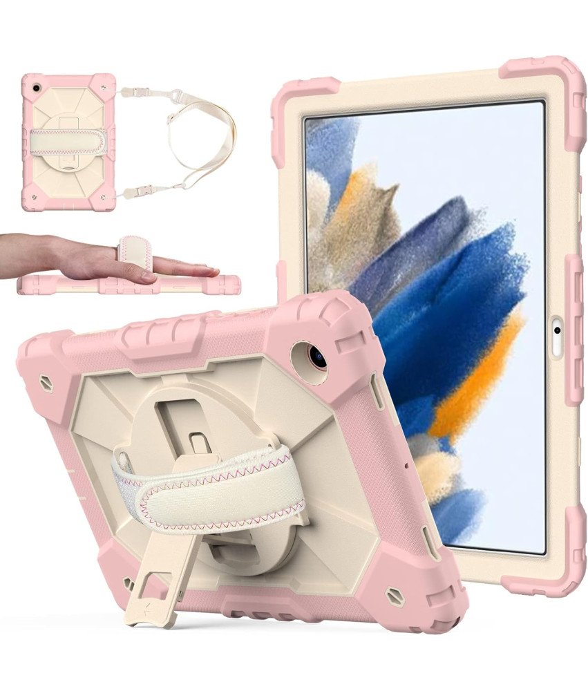 Etui do Samsung Galaxy Tab A 8" z Podstawką i Paskiem na Ramię Różowe