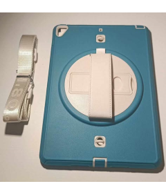 Ohišje za iPad 9/8/7 10,2" s stojalom in naramnico Modro