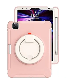 Ohišje za iPad Pro 12,9" z vrtljivim stojalom in držalom za pisala Roza