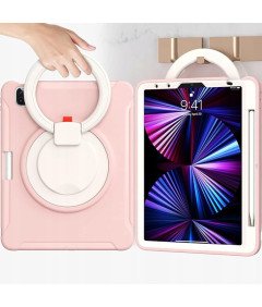 Ohišje za iPad Pro 12,9" z vrtljivim stojalom in držalom za pisala Roza