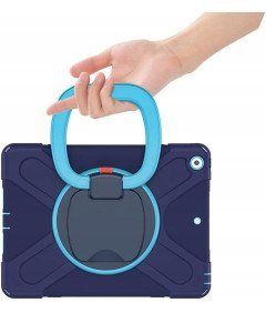 Ohišje za iPad 10,2" 2021/20/19 s stojalom z naramnico Modra