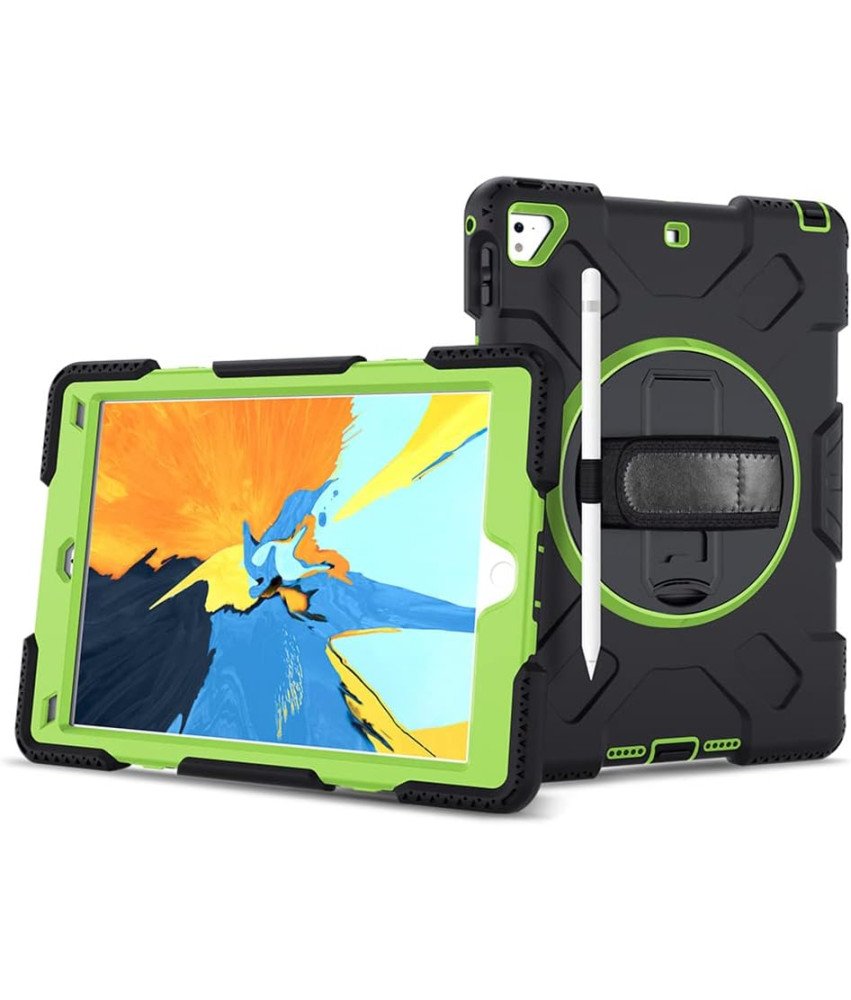 Etui do iPad 9/8/7 10.2" Pancerne z Obrotową Podstawką Czarne