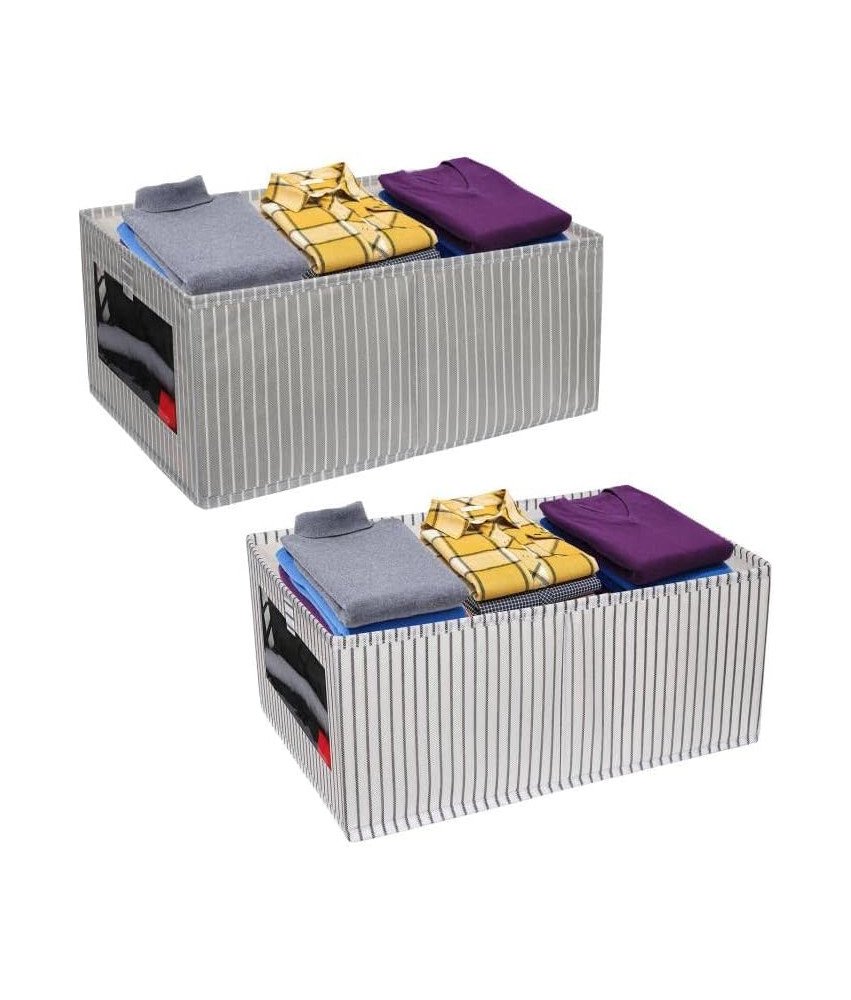 Organizery do Szuflad FYY w Paski Przejrzysty i Stylowy 2-pak  Biało Szare