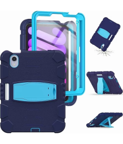 Ohišje za iPad Mini 6 8,3" s stojalom in držalom za pisalo mornariško modro