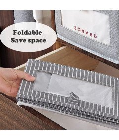 Organizery do Szuflad FYY w Paski Przejrzysty i Stylowy 2-pak  Biało Szare