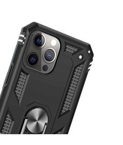 Pancerne Etui Ochronne do iPhone 13 Pro Max Uchwyt Szkło Czarne