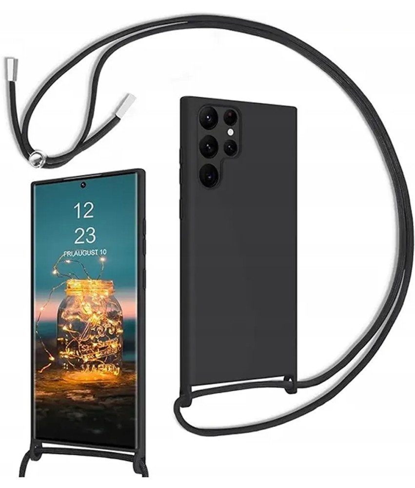 Ohišje Ohišje za Samsung Galaxy S22 z verižno zaščito Black