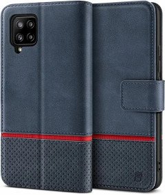BEZ Etui z Klapką do Samsung Galaxy A42 5G Miejsce na Karty Granatowe