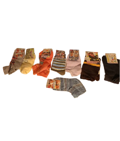 Komplet 8 parov otroških nogavic različnih barv in vzorcev Velikost 17-18 cm